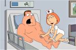 blackzacek breasts erect_nipples family_guy hospital joe_swanson lois_griffin nurse thighs