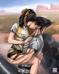  1boy 1girl baihu27 byakkoart carrying carrying_partner chinese_girl good_end groping jin_kazama kissing ling_xiaoyu male/female namco outside tekken tekken_8 tekken_tag_tournament_2 thick_thighs white_tiger_27 wholesome 