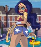 ass_focus cartoon_network dc_comics dc_comics dc_super_hero_girls evil_raccoon miniskirt smiling_at_viewer superheroine underwear wonder_woman