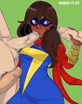 brown_eyes brown_hair dripping dripping_penis fellatio grabbing_penis handjob kamala_khan lamppost long_hair long_sleeves marvel marvel_comics masked masked_female masturbating_during_fellatio masturbation ms._marvel multiple_penises older older_female oral oral_sex penis penis_in_mouth rainbow-flyer red_scarf scarf young_adult young_adult_female young_adult_woman