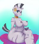 1girl breasts earring friendship_is_magic mohawk my_little_pony nipples nude sundown thick wide_hips zebra zecora