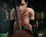  barret_wallace bayernsfm big_breasts cowgirl_position dark-skinned_male final_fantasy_(series) final_fantasy_vii girl_on_top light-skinned_female looping_animation tifa_lockhart vaginal 