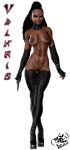  klingon knife muscular nude piercing star_trek tattoo thighhigh_boots valkris 