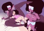 black_hair cartoon cartoon_network cum cum_on_body garnet garnet_(steven_universe) gem gem_(species) gems glasses red_skin steven_quartz_universe steven_universe