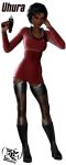  boots garters phaser star_trek stockings uhura uniform 