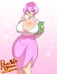 big_ass big_breasts breasts glasses hair pink_hair ryo_agawa