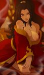 1girl avatar:_the_last_airbender azula black_hair breasts horny horny_face looking_at_viewer merunyaa naughty_face nipples seductive_look seductive_smile solo