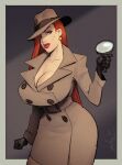  1girl 1girl 1girl big_breasts breasts cleavage clothed_female detective devil_hs female_focus female_only huge_breasts jessica_rabbit long_hair looking_at_viewer red_hair solo_female solo_focus toon_character trenchcoat who_framed_roger_rabbit 