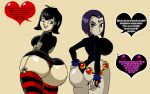 arms_crossed ass big_ass big_breasts black_hair black_lipstick blue_eyes bottom_heavy breasts bubble_ass bubble_butt cartoon_network crossover dat_ass dc_comics demon demon_girl dialogue dress fat_ass fat_butt females forehead_gem hotel_transylvania huge_ass huge_breasts large_ass large_butt leotard lipstick looking_back mavis_dracula purple_hair rachel_roth raven_(dc) roga14 sexy sexy_ass sexy_body sexy_breasts sexy_pose speech_bubble stockings teen_titans thick_ass thick_thighs vampire wide_hips