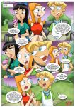 2girls candace_flynn comic helping_out_a_friend jeremy_johnson multiple_girls palcomix phineas_and_ferb stacy_hirano tagme