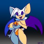 1girl 1girl 2015 anthro bat big_breasts breasts clothed clothing furry half-dressed mammal panties pasties rouge_the_bat sega skimpy smile topless underwear xylas