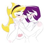 2girls blush cartoon_network crossover gaz herny invader_zim mandy multiple_girls nickelodeon open_mouth the_grim_adventures_of_billy_and_mandy tongue yuri