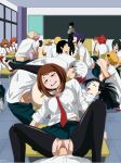 7girls 9boys aizawa_shouta character_name class denki_kaminari izuku_midoriya my_hero_academia orgy point_of_view shouta_aizawa shouto_todoroki todoroki_shouto tooru_hagakure tsuyu_asui