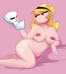 1girl breasts cartoon_network grim_(billy_&_mandy) herny mandy_(billy_&_mandy) nipples nude older skull the_grim_adventures_of_billy_and_mandy