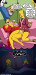 anal anal_sex bart_simpson big_breasts blue_hair breasts english_text hair homer_simpson incest kogeikun marge_simpson mother's_duty mother_and_son text the_simpsons yellow_skin