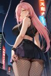  1girl ai_generated ass big_breasts fishnets long_hair nenefthivt pink_hair shirt skirt solo tagme vtuber 