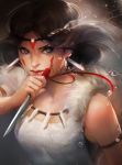  1girl knife princess_mononoke sakimichan san 