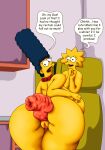 anal anal_prolapse big_ass bynshy lisa_simpson marge_simpson mother_&_daughter prolapse the_simpsons