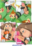  bandanna bike_shorts blue_eyes brown_hair comic creatures_(company) game_freak handjob haruka_(pokemon) humans_of_pokemon may_(pokemon) nintendo penis pokemon pokemon_(anime) pokemon_diamond_pearl_&amp;_platinum pokemon_dppt pokepornlive short_hair wetdreams2 