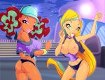  2_girls aisha_(winx_club) aqua_hair ass belly big_breasts blonde_hair blue_eyes bracelet breasts brown_hair cap cerulean_eyes crown_princess_stella_(winx_club) dark-skinned_female dark_skin erect_nipples fairy_of_the_shining_sun hair layla_(winx_club) light-skinned_female lips long_blonde_hair long_hair mahogony_hair multicolored_hair multiple_girls navel necklace nickelodeon nipples panties pink_lipstick princess_aisha_(winx_club) princess_layla_(winx_club) purple_eyes smile stella_(winx_club) tanned_skin teeth thighs two-tone_hair very_long_hair winx_club yellow_eyes zfive 