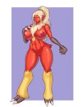 1girl avian big_ass big_breasts blaziken blaziken_(pokemon) bursyamo_(pokemon) chicken claws creatures_(company) game_freak gen_3_pokemon horizonah horizonah221 multicolored_fur nintendo non-mammal_breasts pokemon pokemon_(anime) pokemon_(creature) pokemon_(game) pokemon_(species) red_skin talons white_hair