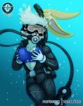 1girl air_tank anthro belt bikini bikini_top blue_eyes breast_fondling breast_play breast_squish breasts bubble clothing diving_mask female floating fondling hand_on_breast high_res lagomorph leporid lola_bunny looking_at_viewer looney_tunes mammal mask rabbit scuba scuba_gear scuba_suit scuba_tank snorkel solo space_jam squish swimwear thearashi underwater unzipped unzipped_wetsuit warner_brothers water wetsuit zipper zipper_down