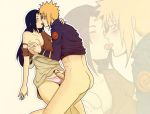  big_breasts black_hair blonde_hair blue_eyes blush breast_grab breast_squeeze breasts clothed clothing erection female french_kiss imminent_sex indrockz indy_riquez kissing lifting long_hair male mikoto_uchiha minato_namikaze naruto naruto_shippuden ninja nipples panties penis standing straight tagme tongue tongue_out zoom_layer 