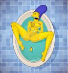 anus ass bath breasts erect_clitoris erect_nipples marge_simpson masturbation nude orgasm_face pussy_lips shaved_pussy spread_legs the_simpsons thighs