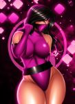 1girl beautiful belt big_breasts black_hair breasts gorgeous jassycoco long_hair looking_at_viewer mask mileena mortal_kombat wide_hips