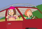 bouncing_breasts car family_guy funny gif guido_l lois_griffin meg_griffin mother_&_daughter