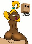  ! big_lips blonde_hair bouncing_breasts dark-skinned_female dark_skin dijonay_jones disney gif interracial nsfwnobody the_proud_family vaginal white_background white_dick 