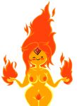 adventure_time big_hips breasts cartoon_network fire flame_princess nude pubic_hair pussy simple_background transparent_background wide_hips