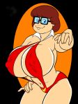 breasts breasts_bigger_than_head cosplay huge_breasts massive_breasts nipples scooby-doo swimsuit vampirella vampirella_(cosplay) velma_dinkley