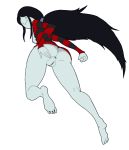  adventure_time backshot bottomless breast cartoon_network fangs legs long_hair marceline sideboob simple_background transparent_background vampire 