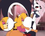 big_ass big_breasts crash_bandicoot_(series) crossover curves dominated face_in_ass furries helluva_boss looking_back looking_down loona_(vivzmind) pussylicking pyramid_(artist) tail tawna_bandicoot yuri