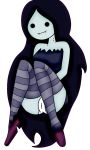 1girl adventure_time cartoon_network cute fangs floating long_hair marceline panties pantyshot shoes simple_background skirt smile socks transparent_background vampire