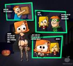  1girl 2boys comic debbie_turnbull funny gus_turner multiple_boys robotboy tommy_turnbull wide_hips 