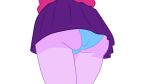 1_girl 1girl ass ass_focus clothed equestria_girls female female_only friendship_is_magic light_blue_panties my_little_pony panties phil_el_mago purple_skirt skirt solo transparent_background twilight_sparkle twilight_sparkle_(mlp) upskirt