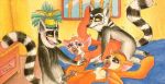  all_hail_king_julien crimson dreamworks furry interspecies king_julien madagascar magic_steve queen_clover_(all_hail_king_julien) 