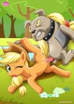 1boy 1girl applejack applejack_(mlp) bbmbbf diamond_dog_(mlp) diamond_dogs earth_pony equestria_untamed female friendship_is_magic interspecies male my_little_pony nude palcomix pony sex tagme tail vaginal vaginal_penetration