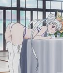 1girl animated ass ass_shake bent_over female_only gif hentai ladies_versus_butlers! lingerie long_hair looking_at_viewer loop panties pina_sformklan_estoh solo_female takami_akio twin_tails underwear white_hair