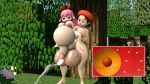 adeleine_(kirby) areolae big_breasts big_penis big_testicles breasts cum cum_belly cum_in_pussy cum_inside female futanari impregnation kennythebobcat kirby_(series) kirby_64 nipples nude penis ribbon_(kirby) testicles yuri