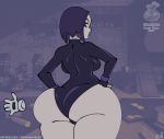 1boy 1girl beast_boy dat_ass dc_comics dcau gif raven_(dc) spanking supersatanson tagme