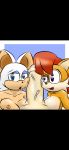 1boy 1girl 2_girls anonymous bat bwc chipmunk human male male/female penis_on_face pov rouge_the_bat sally_acorn sega sir_cums_a_lot sonic_the_hedgehog_(series)