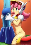 1girl fellatio oral palcomix plum plum_(rockman) rockman tagme