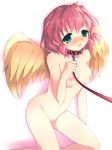  1girl bdsm breasts collar green_eyes harpy harpy_(puyopuyo) leash madou_monogatari monster_girl nipples nude pink_hair pussy puyo_puyo puyopuyo slave solo uncensored wings 