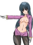 artist_request breasts gloves gym_leader humans_of_pokemon long_hair natsume_(pokemon) nipples panties pantyhose pokemon sabrina_(pokemon) skirt underwear