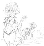 chimera_ant doll_joints hunter_x_hunter meruem monochrome nefelpitou simple_background small_breasts swimsuit white_background