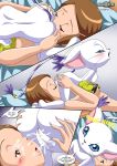 2girls digihentai digimon digimon_rules2 gatomon human_on_anthro kari_kamiya multiple_girls wet_pussy yuri