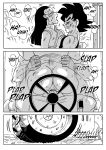 ass ass_grab big_breasts breasts chichi comic dragon_ball dragon_ball_super dragon_ball_z funsexydragonball girl_on_top missionary_position monochrome outside pussy sex son_goku tractor vaginal vaginal_penetration